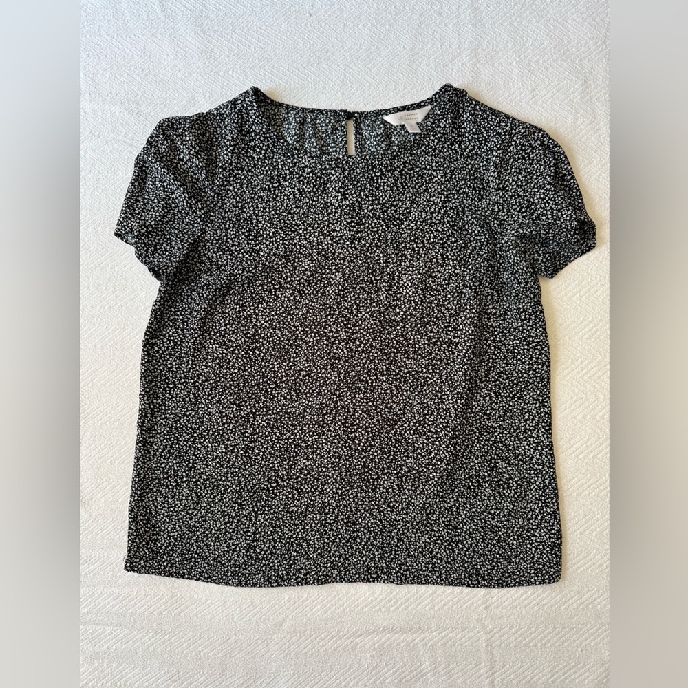 Lauren Conrad Women’s Black Short Sleeve Blouse Size Small